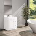thumbnail image 3 of Pemberly Row Ready to Assemble Wood Vanity Cabinet Without Top in White 30-Inch, 3 of 6