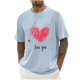 thumbnail image 2 of Camisas de Manga Larga para Hombres Imprimir Casual Cuello Redondo Blusa de Manga Corta, Camisas de Lino para Hombres, 2 of 8