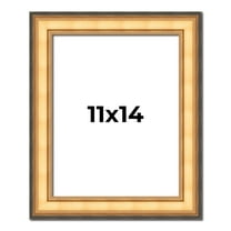 11x14 Frame Gold Plein Aire Solid Wood Picture Frame Width 2 Inches | Interior Frame Depth 0.5