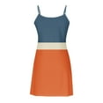 thumbnail image 6 of Bovxnpu Summer Dresses for Women, Sleeveless Mini Dress Sundresses Tank Dresses, Women Summer Casual Slim Suspender With Adjustable Buckle V-neck Jumpsuit Long Skirt, 6 of 7