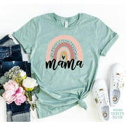 Mama Shirt Momlife T-shirt Mom Shirts Cool tee Mothers Day Gift Mommy Trendy T-Shirts Rainbow gift for mom Top