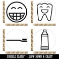 thumbnail image 2 of Dentist Dental Tooth Care Toothpaste Toothbrush Rubber Stamp Set for Scrapbooking Crafting Stamping - Large 1-1/4 Inch, 2 of 7