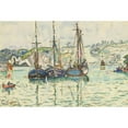 thumbnail image 2 of Paul Signac 18x13 Black Ornate Wood Framed Double Matted Museum Art Print Titled - The Trieux, 2 of 5