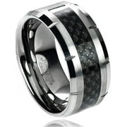 Daxx Men's Tungsten Carbide Black Carbon