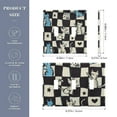 thumbnail image 2 of Yayeee Toggle Light Switch Wall Plate 2-Gang 4.56"x4.48" Decorative Outlet Cover, Blue and White Cat, 2 of 7