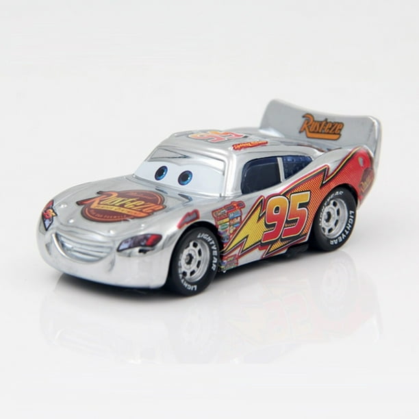 Disney Coche de juguete de Pixar Cars 2 para ninos juguete de aleacion de Metal fundido a presion Rayo McQueen color dorado y plateado numero 95 1 55 Gong Bohan LED Walmart en linea
