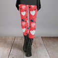 thumbnail image 4 of Outfmvch Valentines Day Leggings Heart Pants Leggings with Pockets for Women Womens Fleece Pants Thermal Leggings for Women Thick Leggings for Women Womens Hiking Pants Watermelon Red 1 M, 4 of 6