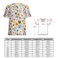 thumbnail image 2 of Floral Colorful Flower Women's Short Sleeve T-Shirt Crew Neck Casual Summer Trendy Loose Fit Tops, 2 of 6