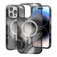 thumbnail image 4 of For Iphone 14 6.1 Watercolor Design Magnetic Circle Gradiant Thick Premium Hybrid - Black, 4 of 4