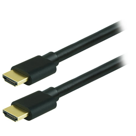 GE 12ft 4K HDMI 2.0 Cable with Ethernet, Gold-Plated Connectors, Black, 33575