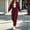 Wine, variant on Josdec Women's Corduroy 2‑Piece Outfit Set, Lapel Button‑Up Cropped Workwear Jacket and Cargo Jogger Pants, S‑XXL