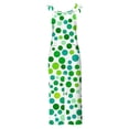 thumbnail image 4 of JURANMO St Patricks Jumpsuits for Women 2025 Funny Printed Cute Holiday Rompers Summer Casual Adjustable Strap Cotton Linen Overalls with Pockets Green L Ofertas Relampago de Hoy, 4 of 6