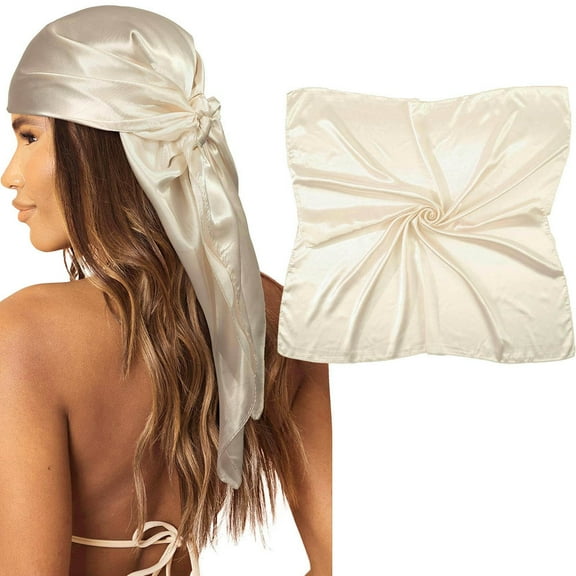 Hauaitttt Large Square Satin Head Scarf Silk Hair Scarf Square Hair Bandanas Large Scarf Sleeping Head Wraps for Women Ladies Rainbow Sequin Clueless Hat Women Large Hat Winter Toddler Men Wide Hats
