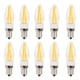 thumbnail image 1 of 10 bombillas de filamento largo E12 de 3 W, CA 110 V, para lámpara de techo, color blanco cálido, 1 of 10