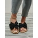 thumbnail image 4 of Women Bow Decor Slide Sandals, Polyester Vacation Sandals, 4 of 5