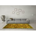 thumbnail image 3 of Ahgly Company Machine Washable Indoor Rectangle Abstract Yellow Modern Area Rugs, 8' x 12', 3 of 4
