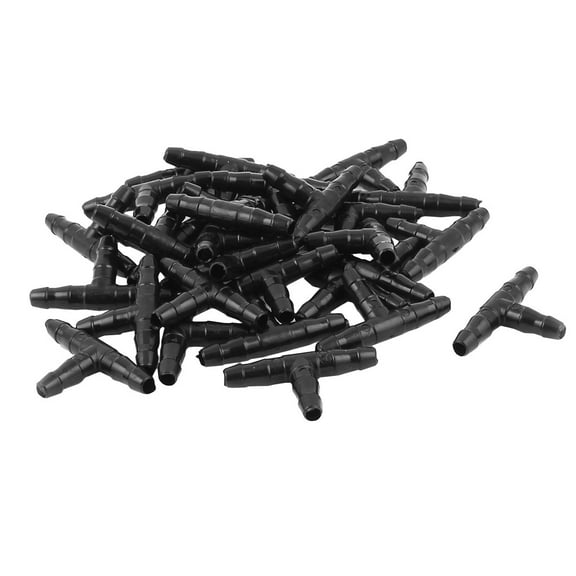 Unique Bargains 30 Pcs 6mm Tube Dia 3 Ways T Shape Airline Air Tubing Connectors for Aquarium