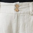 thumbnail image 6 of Timegard Cotton Linen Pants for Women Elastic High Waist Wide Leg Lightweight Fall Casual Loose Trousers, 6 of 7