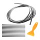 thumbnail image 1 of Ofertas únicas 1 juego Universal Car Air Vent Outlet Trims Relleno decorativo Insertar Línea de tira 300cm 9.84ft Tono plateado, 1 of 1