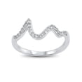 thumbnail image 1 of Clear Cubic Zirconia Waves Style Ring Sterling Silver, 1 of 3