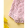 thumbnail image 6 of Franhais Baby Girl Boy Fall Jumpsuit, Knitted Dots Crew Neck Long Sleeve Snaps Sweater Romper for Toddlers, 0-24 Months, 6 of 9