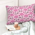 thumbnail image 4 of Fotbe Cool Flamingos Funda de Almohada Decorativa Estilo Occidental, Lujo en Algodón, Fundas para Almohadas King, Cojín Estampado para Decoración del Hogar-20"x30", 4 of 6