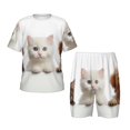thumbnail image 1 of Balery Cute Kittens And Puppy Conjunto de Pijama Infantil de Manga Corta con Estampado – Ropa de Dormir de Algodón Suave-X-Large, 1 of 6