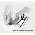 thumbnail image 3 of LUCKY STEP Retro Thin Sole Fashion Sneakers Casual Lightweight Walking Shoes,Beige/Black,Womens, 3 of 10