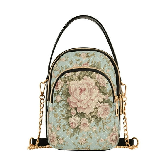 YAZAOO Cross Body Fashion Shoulder Waist Purse Bags Blossom Design Pattern Pocket Handbags