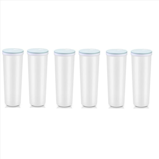 Recipiente de Almacenamiento de Pasta de Espagueti Transparente Alto de 6 Piezas de 2 L con Tapa Ajustable, Frasco de Almacenamiento de Alimentos de Cocina de PláStico Multiusos