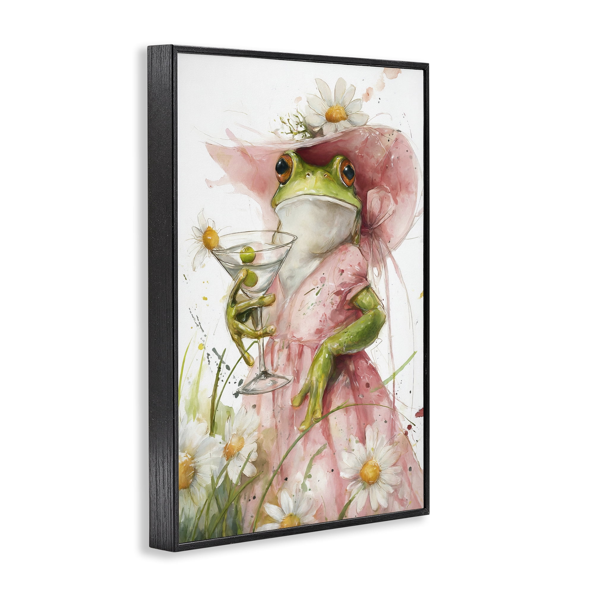Stupell Industries Martini Hoppy Hour Black Framed Giclee Art, design by Tina LeCour