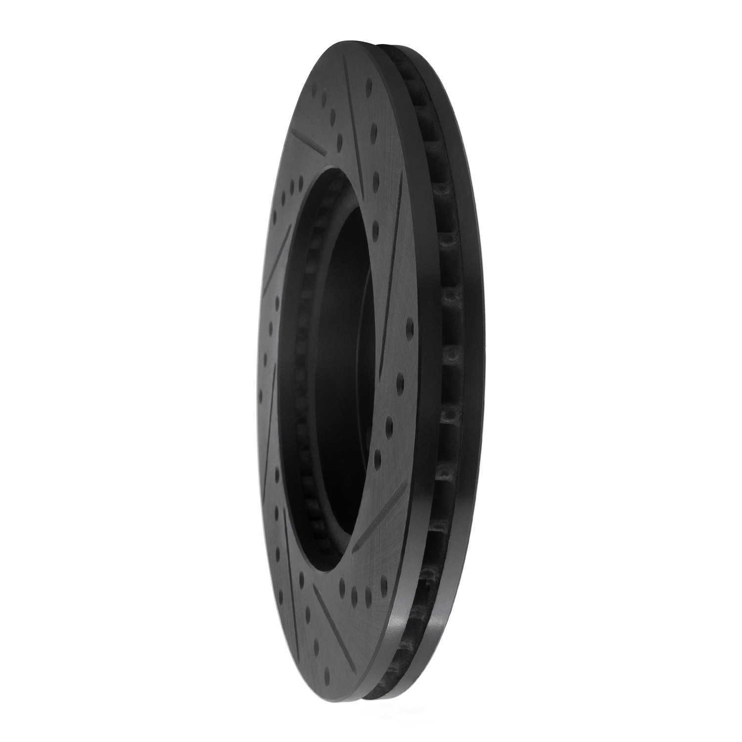 Dynamic Friction Company 633-67056L DFC Brake Rotor - Drilled And Slotted - Black