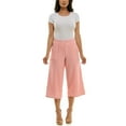 thumbnail image 4 of Women's Nina Leonard Gingham Coulotte Pants Color: Robins Egg White Size: MEDIUM, 4 of 4