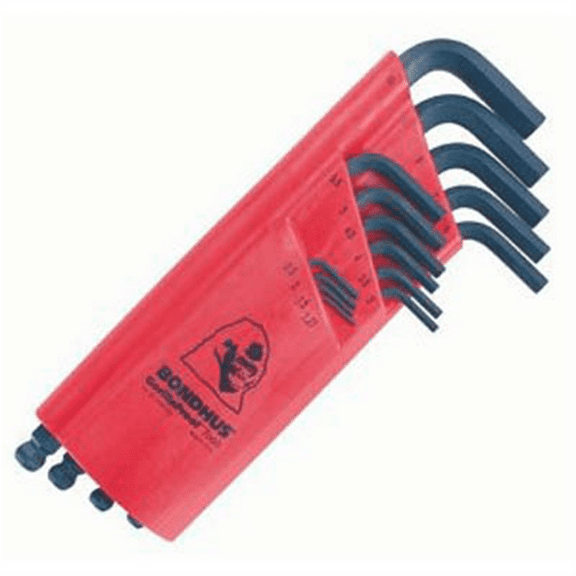 Bondhus 15-Piece Ball End L Wrench, Metric Hex Key Set