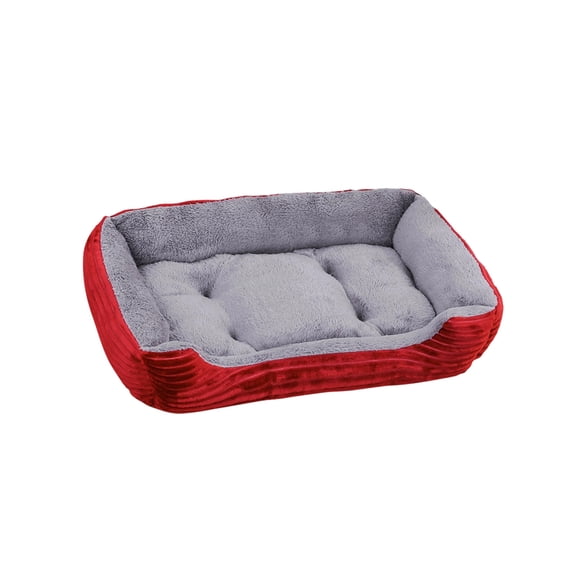 PNNJI Heated Dog Bed, Pet Winter Warm Pet Bed Pet Supplies and Dog Sleeping Bed Red