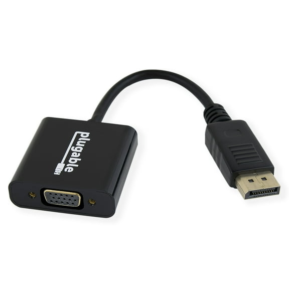 Plugable DisplayPort to VGA Adapter (Supports Windows and Linux Systems and Displays up to 1920x1080, Passive)
