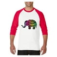thumbnail image 1 of MmF - Mens Raglan Sleeve Baseball T-Shirts, up to Size 3XL - Elephant, 1 of 4