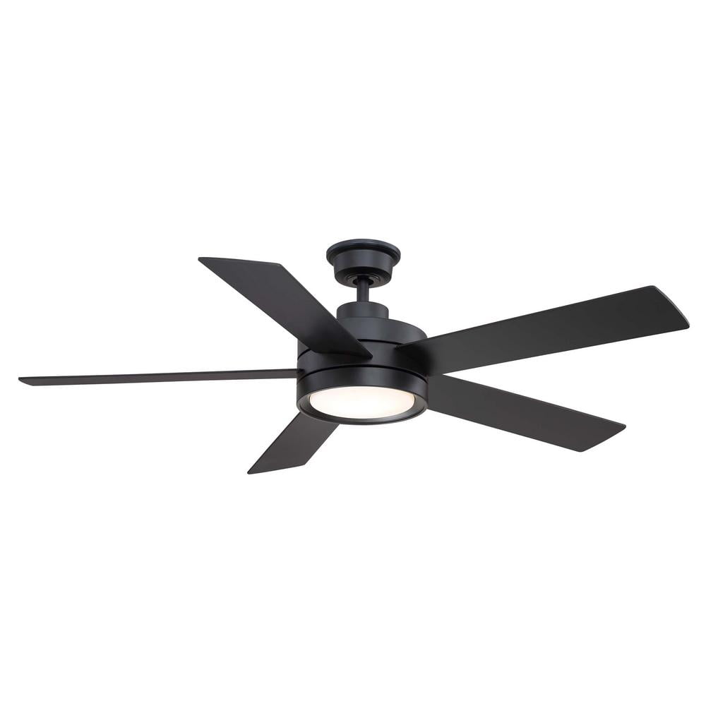 Integrated LED Matte Black Ceiling Fan w/Light Details about   Home Decorators Colemont 52 in 