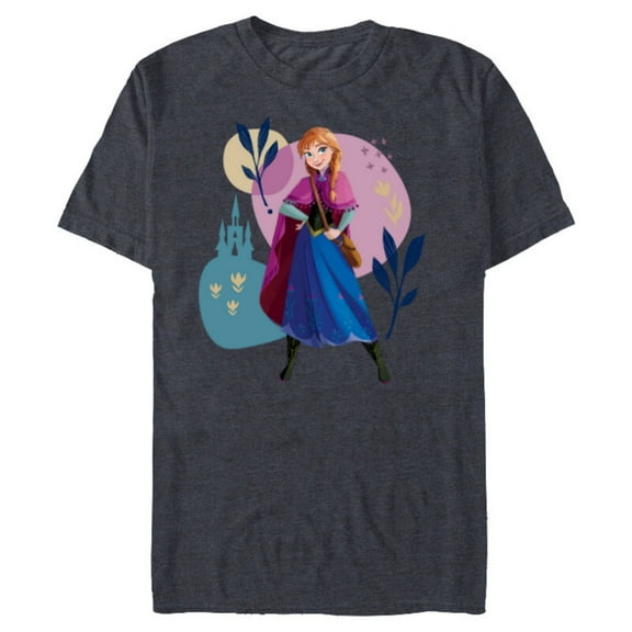 Disney Frozen Princess Anna of Arendelle - Short Sleeve Blended T-Shirt for Adults - Customized-Navy Heather