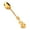E, variant on Mightlink Tea Spoon Heat Resistance Comfortable Grip European Style Rust-proof Polished Tulip Pentastar Coffee Spoon for Dining Room