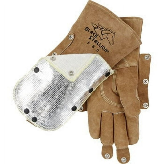 Black Stallion 580L FluxGuard Premium Cowhide Stick Welding Gloves - Large