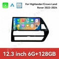 thumbnail image 3 of ZWNAV 12.3 inch Screen Car Radio for Toyota Crown kluger Highlander 2022-2024 Android 14 Multimedia Player Carplay GPS Navigation Stereo, 3 of 15