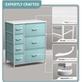 thumbnail image 3 of Sorbus 7 Drawer Dresser Storage Chest for Kids Bedroom with Fabric Bins Aqua, 3 of 5