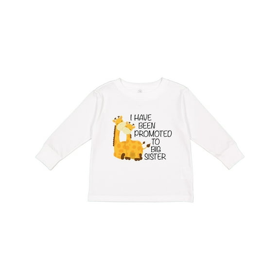 Inktastic I Have Been Promoted to Big Sister Girls Long Sleeve Toddler T-Shirt