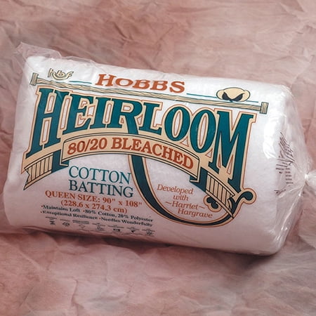 Hobbs Batting Heirloom 80/20 Bleached White Queen Size Quilt