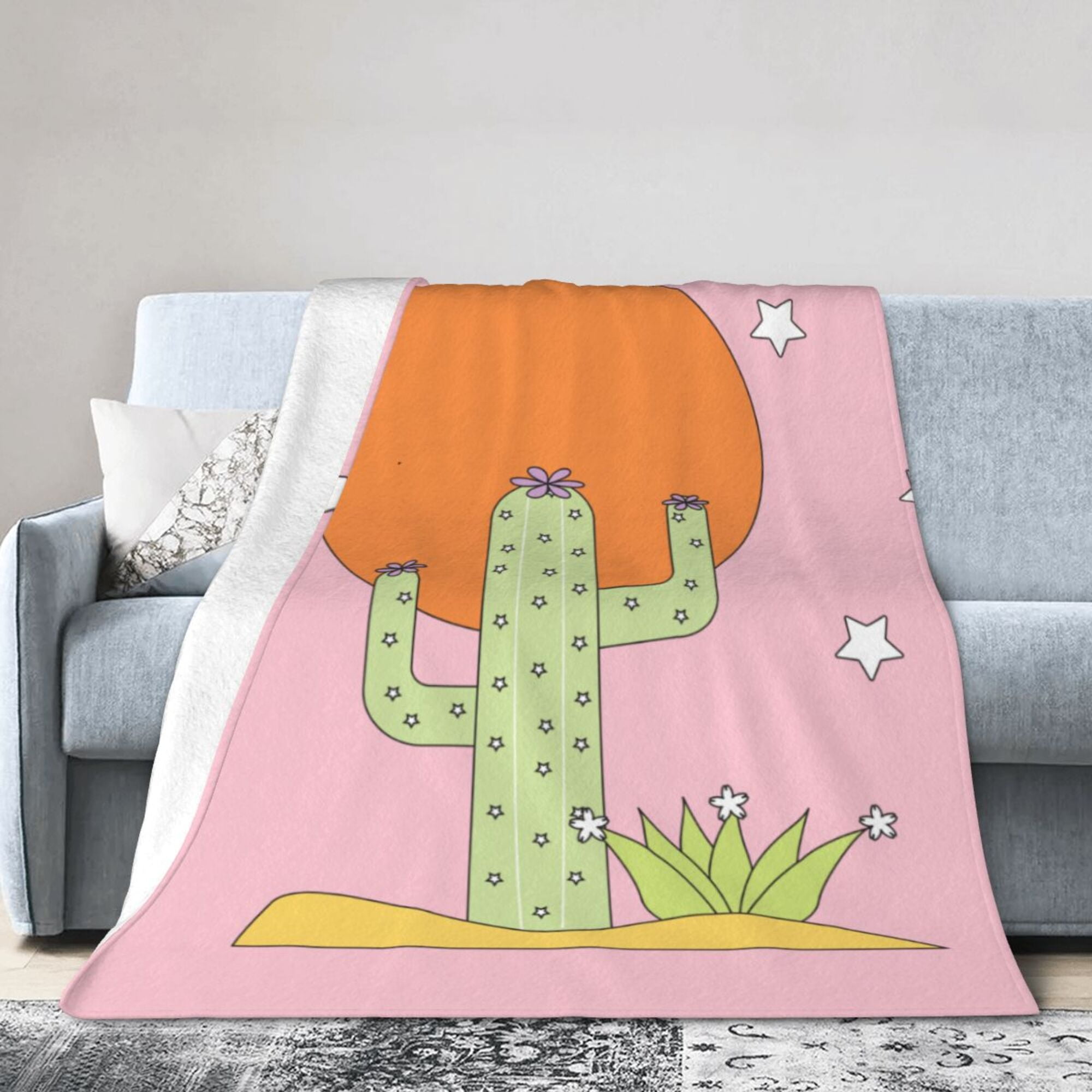 Desert Flora Cactus Quilted Blanket NCU0PD023 main image 1