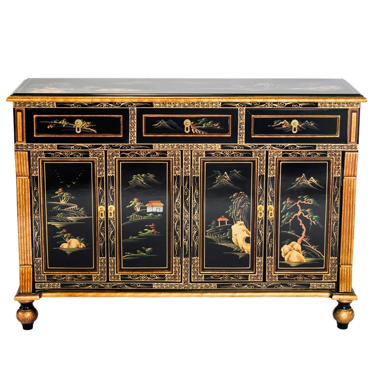 Red Lantern Black Lacquer Sideboard - Landscape - Walmart.com