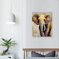HOMICOZI Wild African Elephant Painting Wall Decor Animal Portrait Wall Art Watercolour