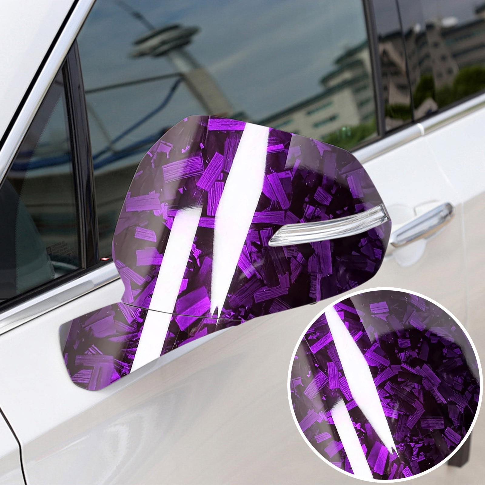 Carbon Fiber Vinyl Wrap Roll 50 cm x 150 cm Forged Gloss Finish Self-Adhesive Film for Car Auto Motorcycle Vehicle DIY Application