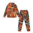 thumbnail image 2 of Uorisanigo 2-Piece Jogger Set – Lightweight Camo Forest Orange Pullover Sweatshirt and Sweatpants Outfit, Stylish Fall Winter Warm Cothes Kids Oversized Hoodie & Pant Sets, 2 of 7